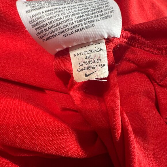 Nike Atlanta Hawks NBA Team-Issued Dri-Fit Practice Jersey 4XL Red 2017 HSE RARE - Picture 10 of 14